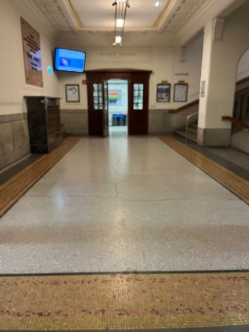 Hallway leading straight ahead
